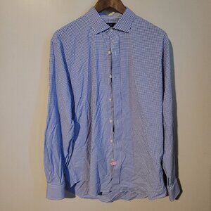 POLO Ralph Lauren Performance Blue Checked Casual Button Up SZ L